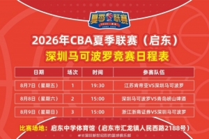 CBA夏联(启东)即将开打!深圳将与江苏、青岛、广厦进行较量