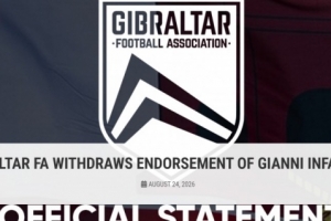 直布罗陀足协:撤回对因凡蒂诺连任支持,已将该决定正式通报FIFA