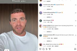 GOAT罗马诺INS粉丝数突破5000万,发视频致谢:Here We Go!