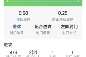 拉菲尼亚本场数据:帽子戏法,4射3正,1次中框,评分10分