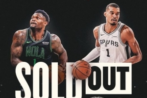 100万人有购票意向!NBA官方:马刺VS鹈鹕的巴黎和曼城赛门票售罄