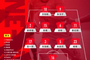 U23国足官方阵型延续442:蒯纪闻顶替毛伟杰先发,贺一然左后卫
